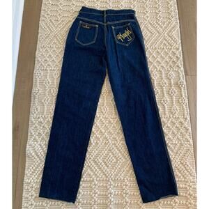 Vintage 80s Teddy McGee High Waist Dark Wash Playgirl Jeans Size 15 - 16 Large